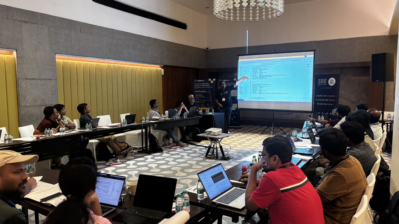 Attendees following along on their own laptops in Hyderabad