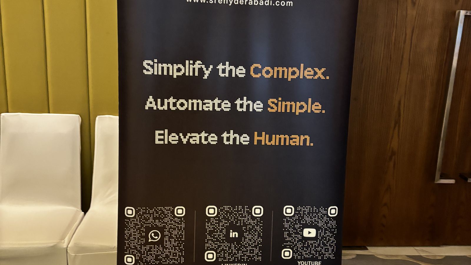 The event standee at the Hyderabad venue